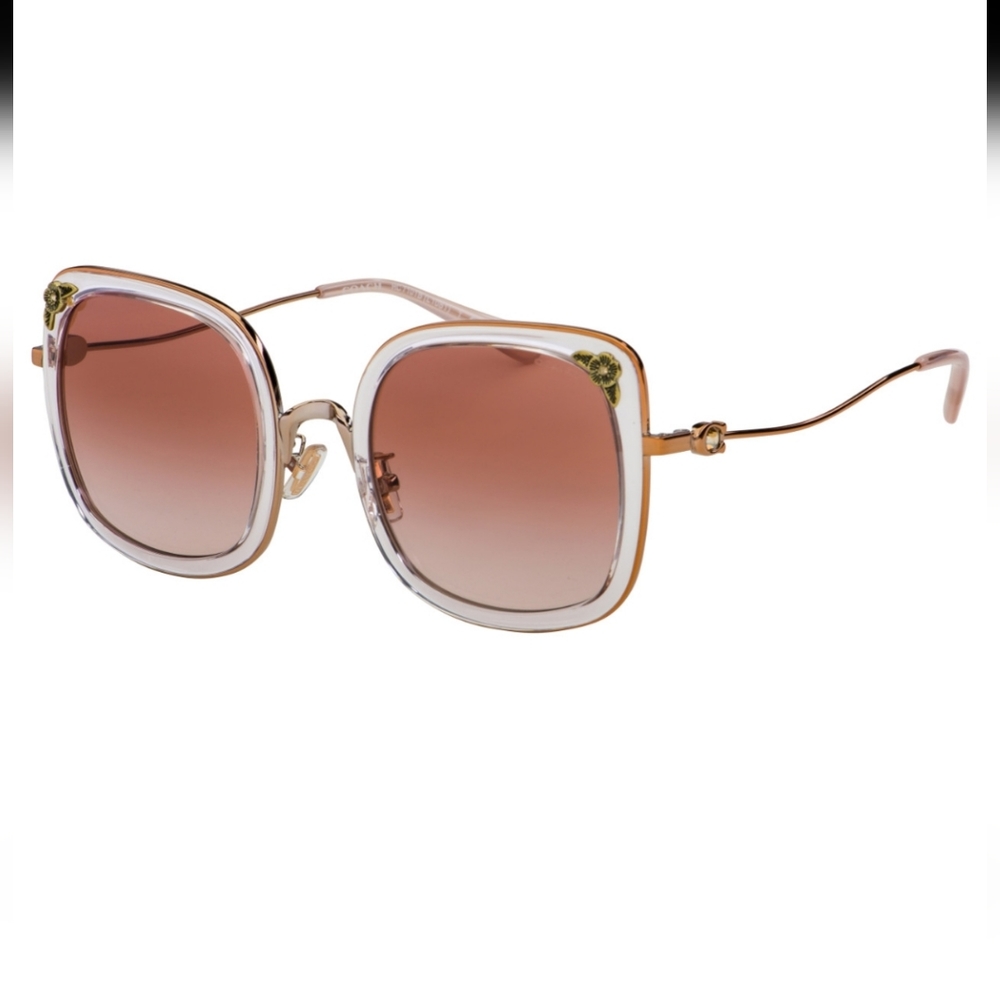 Authentic Coach Sunglasses Rose Gold/Transparent Pink | Pink Gradient